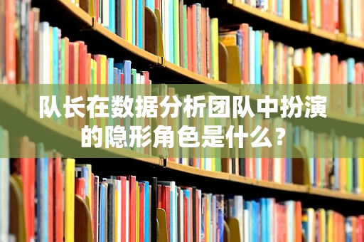 队长在数据分析团队中扮演的隐形角色是什么？