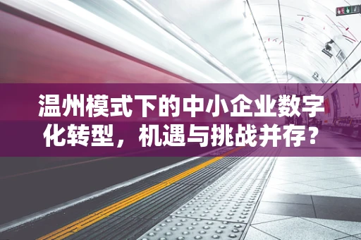 温州模式下的中小企业数字化转型，机遇与挑战并存？