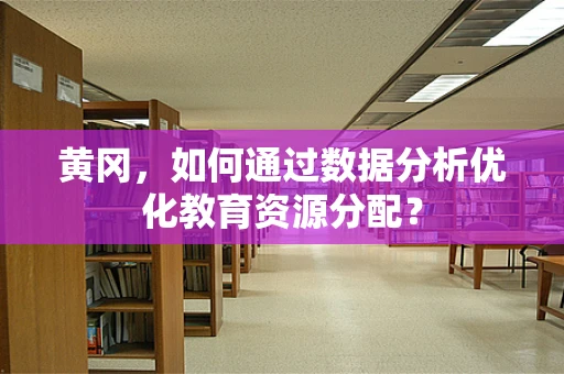 黄冈，如何通过数据分析优化教育资源分配？