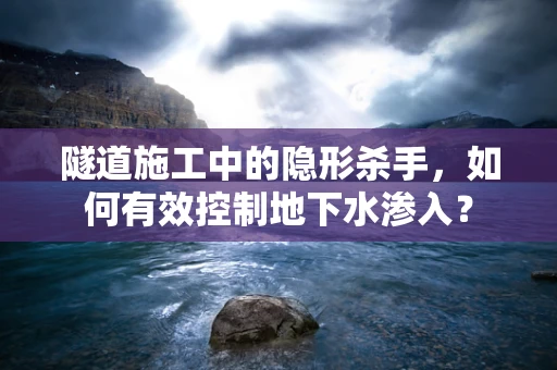 隧道施工中的隐形杀手，如何有效控制地下水渗入？