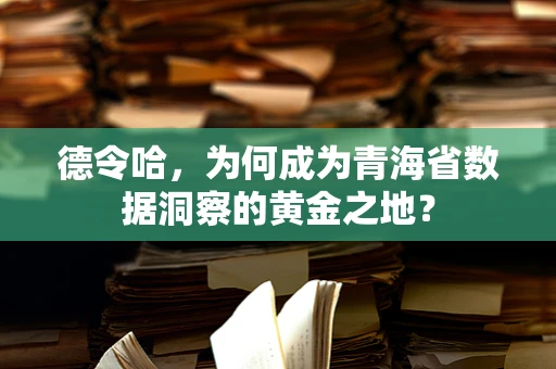 德令哈，为何成为青海省数据洞察的黄金之地？