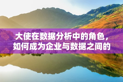 大使在数据分析中的角色，如何成为企业与数据之间的桥梁？