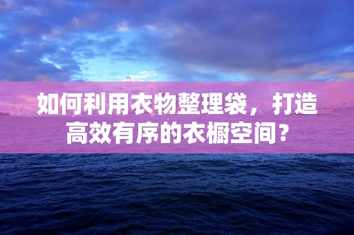 如何利用衣物整理袋，打造高效有序的衣橱空间？