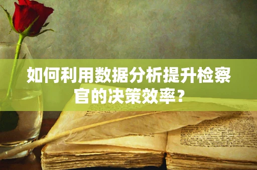 如何利用数据分析提升检察官的决策效率？