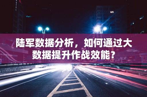 陆军数据分析，如何通过大数据提升作战效能？