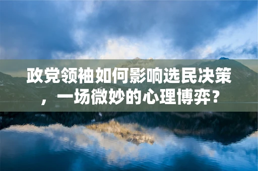 政党领袖如何影响选民决策，一场微妙的心理博弈？