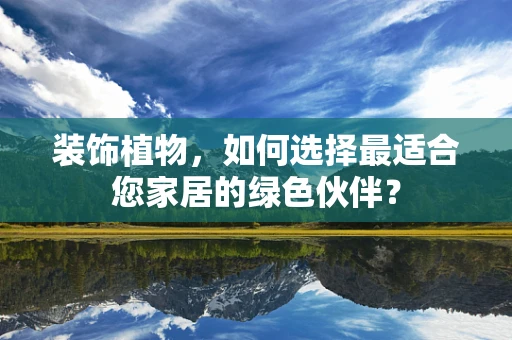 装饰植物，如何选择最适合您家居的绿色伙伴？