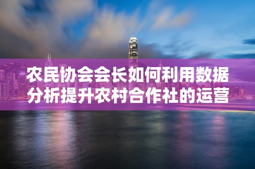 农民协会会长如何利用数据分析提升农村合作社的运营效率？