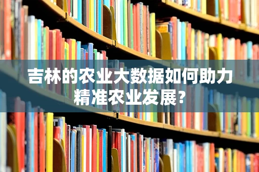 吉林的农业大数据如何助力精准农业发展？