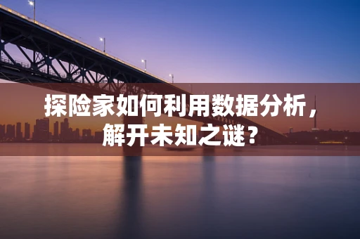 探险家如何利用数据分析，解开未知之谜？