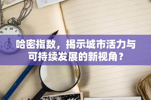 哈密指数，揭示城市活力与可持续发展的新视角？