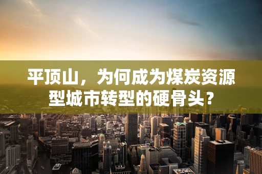 平顶山，为何成为煤炭资源型城市转型的硬骨头？