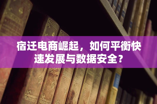 宿迁电商崛起，如何平衡快速发展与数据安全？