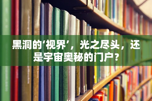 黑洞的‘视界’，光之尽头，还是宇宙奥秘的门户？