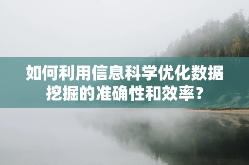 如何利用信息科学优化数据挖掘的准确性和效率？