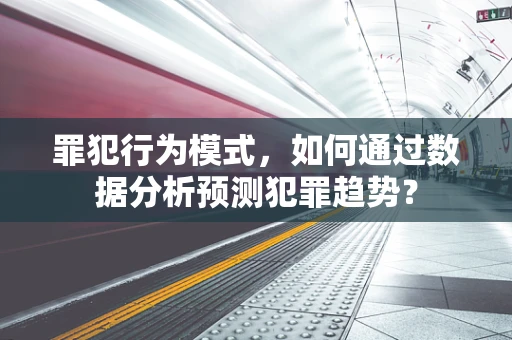 罪犯行为模式，如何通过数据分析预测犯罪趋势？