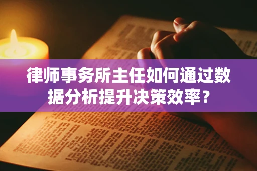 律师事务所主任如何通过数据分析提升决策效率？