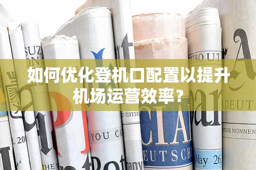 如何优化登机口配置以提升机场运营效率？