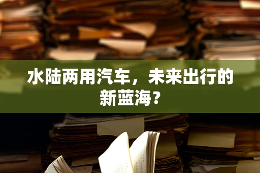 水陆两用汽车，未来出行的新蓝海？