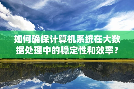 如何确保计算机系统在大数据处理中的稳定性和效率？