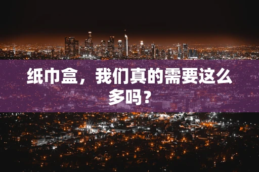 纸巾盒，我们真的需要这么多吗？