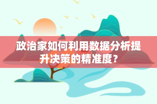 政治家如何利用数据分析提升决策的精准度？