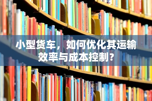 小型货车，如何优化其运输效率与成本控制？