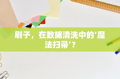 刷子，在数据清洗中的‘魔法扫帚’？